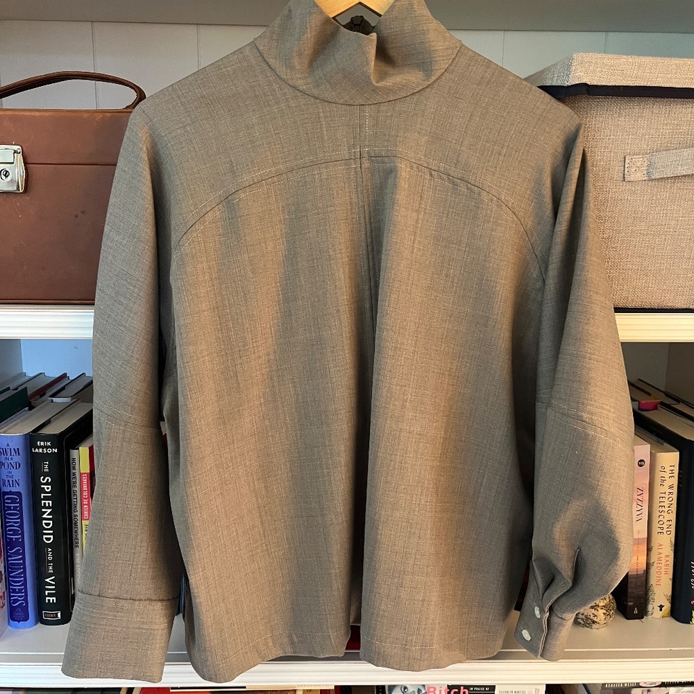 Rachel Comey | Mock Neck Three-Quarter Sleeve Shirt (Size: 2) - Picture 5 of 5
